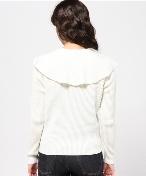 goocy（グースィー）の「フレア衿Knit（ニット/セーター・レディース・オフホワイト/ネイビー/キャメル・FREE）」の12枚目の写真