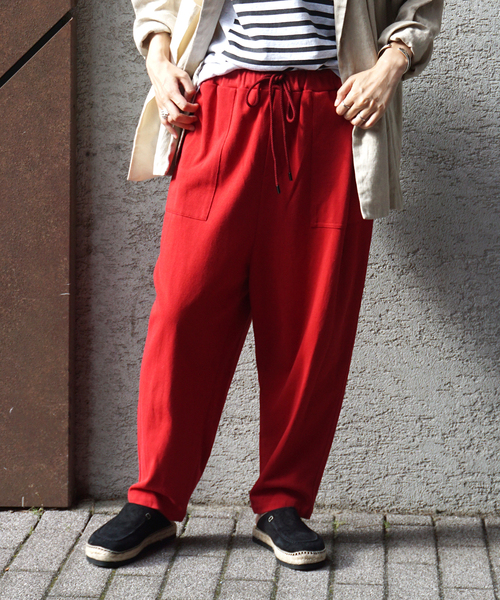 JOURNAL STANDARD LUXE(ジャーナルスタンダード ラックス)の「ドヅメテンジクベイカーパンツ(その他パンツ・レディース・レッド/ブラック・FREE)」の2枚目の写真