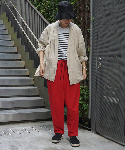 JOURNAL STANDARD LUXE(ジャーナルスタンダード ラックス)の「ドヅメテンジクベイカーパンツ(その他パンツ・レディース・レッド/ブラック・FREE)」の6枚目の写真