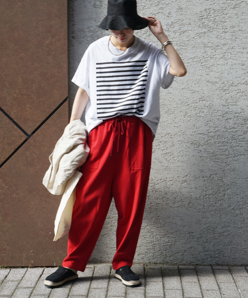 JOURNAL STANDARD LUXE(ジャーナルスタンダード ラックス)の「ドヅメテンジクベイカーパンツ(その他パンツ・レディース・レッド/ブラック・FREE)」の8枚目の写真