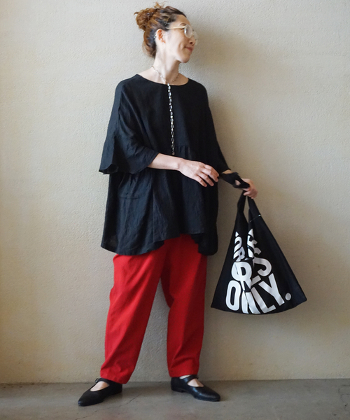 JOURNAL STANDARD LUXE(ジャーナルスタンダード ラックス)の「ドヅメテンジクベイカーパンツ(その他パンツ・レディース・レッド/ブラック・FREE)」の10枚目の写真