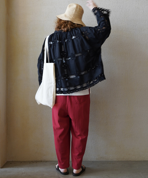 JOURNAL STANDARD LUXE(ジャーナルスタンダード ラックス)の「ドヅメテンジクベイカーパンツ(その他パンツ・レディース・レッド/ブラック・FREE)」の13枚目の写真