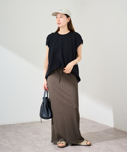 FRAMeWORK(フレームワーク)の「BASERANGE/ベースレンジ PIN TANK(Tシャツ/カットソー・レディース・ブラック・FREE)」の2枚目の写真
