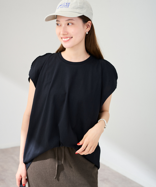 FRAMeWORK(フレームワーク)の「BASERANGE/ベースレンジ PIN TANK(Tシャツ/カットソー・レディース・ブラック・FREE)」の5枚目の写真