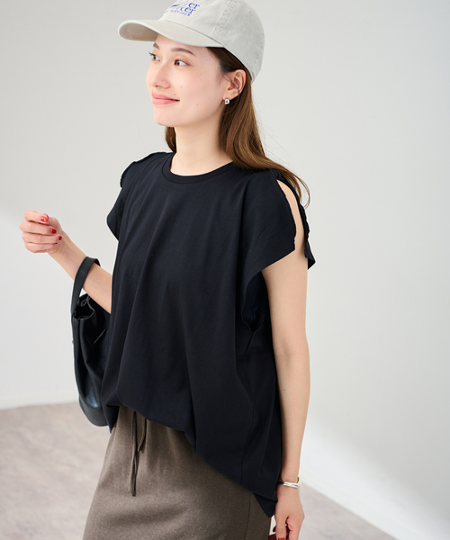 FRAMeWORK(フレームワーク)の「BASERANGE/ベースレンジ PIN TANK(Tシャツ/カットソー・レディース・ブラック・FREE)」の6枚目の写真