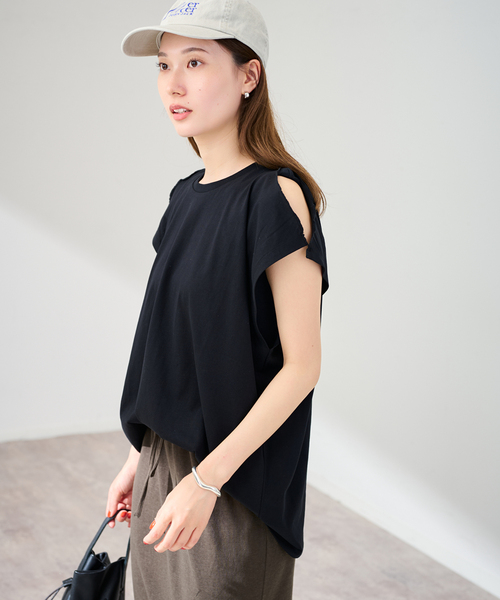 FRAMeWORK(フレームワーク)の「BASERANGE/ベースレンジ PIN TANK(Tシャツ/カットソー・レディース・ブラック・FREE)」の7枚目の写真