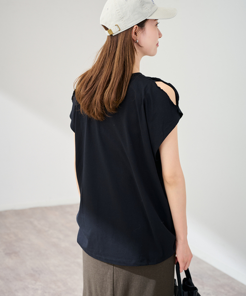 FRAMeWORK(フレームワーク)の「BASERANGE/ベースレンジ PIN TANK(Tシャツ/カットソー・レディース・ブラック・FREE)」の9枚目の写真
