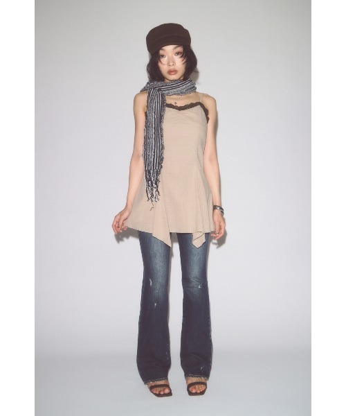 LAGUA GEM（ラグアジェム）の「COTTON LACE CAMI チュニック（チュニック・レディース・ベージュ/チャコールグレー/カーキ・SMALL/MEDIUM）」の6枚目の写真