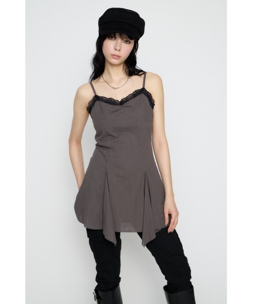 LAGUA GEM（ラグアジェム）の「COTTON LACE CAMI チュニック（チュニック・レディース・ベージュ/チャコールグレー/カーキ・SMALL/MEDIUM）」の9枚目の写真