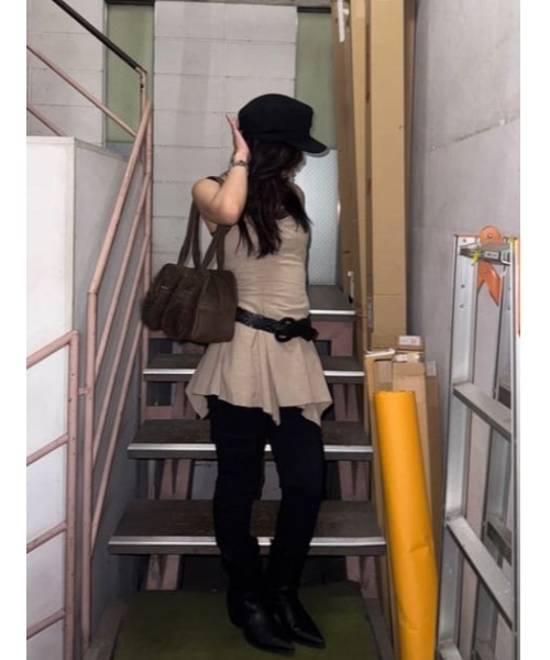 LAGUA GEM（ラグアジェム）の「COTTON LACE CAMI チュニック（チュニック・レディース・ベージュ/チャコールグレー/カーキ・SMALL/MEDIUM）」の18枚目の写真