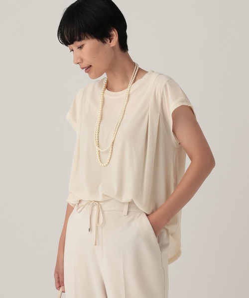 Elura(エルーラ)の「カットベロアフレンチプルオーバー/1057130(Tシャツ/カットソー・レディース・オフホワイト/ブルー/ブラック・FREE)」の2枚目の写真
