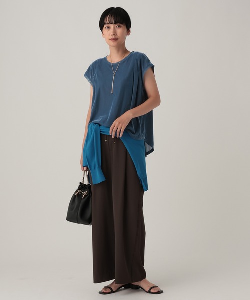 Elura(エルーラ)の「カットベロアフレンチプルオーバー/1057130(Tシャツ/カットソー・レディース・オフホワイト/ブルー/ブラック・FREE)」の7枚目の写真