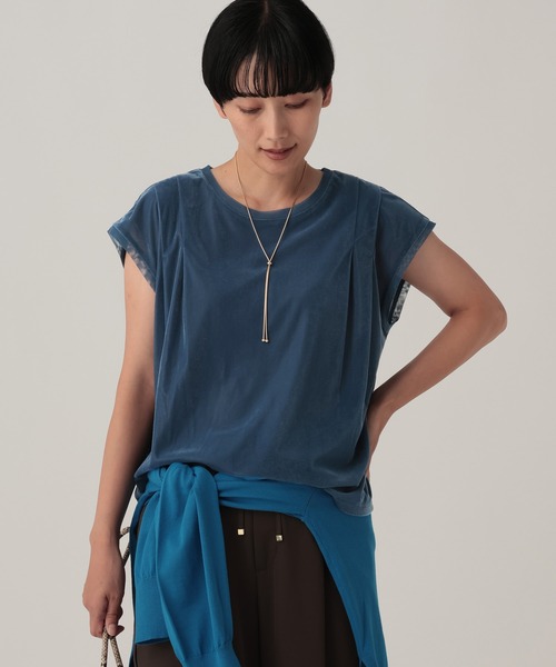 Elura(エルーラ)の「カットベロアフレンチプルオーバー/1057130(Tシャツ/カットソー・レディース・オフホワイト/ブルー/ブラック・FREE)」の8枚目の写真