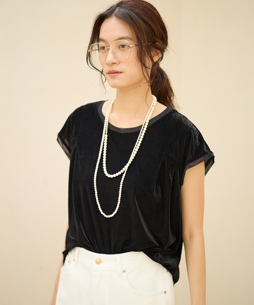 Elura(エルーラ)の「カットベロアフレンチプルオーバー/1057130(Tシャツ/カットソー・レディース・オフホワイト/ブルー/ブラック・FREE)」の21枚目の写真
