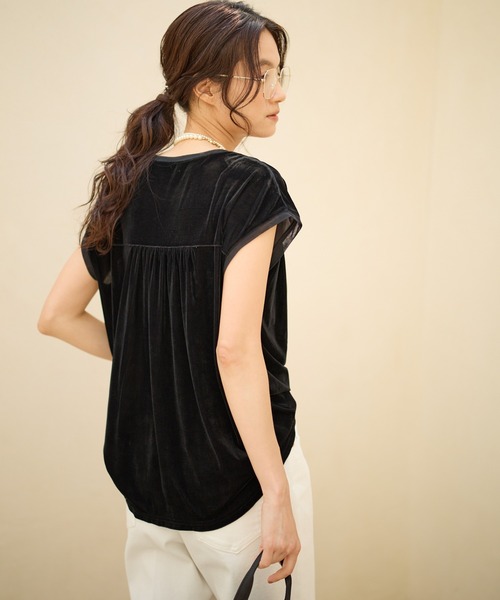 Elura(エルーラ)の「カットベロアフレンチプルオーバー/1057130(Tシャツ/カットソー・レディース・オフホワイト/ブルー/ブラック・FREE)」の22枚目の写真
