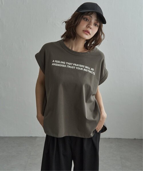 notch.(ノッチ)の「ドルマンロゴTシャツ(Tシャツ/カットソー・レディース・オフホワイト/ダークグレー・M)」の14枚目の写真