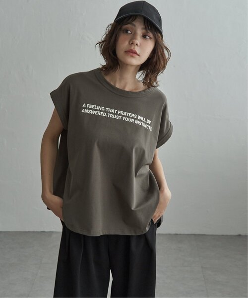 notch.(ノッチ)の「ドルマンロゴTシャツ(Tシャツ/カットソー・レディース・オフホワイト/ダークグレー・M)」の15枚目の写真