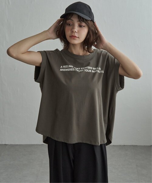 notch.(ノッチ)の「ドルマンロゴTシャツ(Tシャツ/カットソー・レディース・オフホワイト/ダークグレー・M)」の16枚目の写真