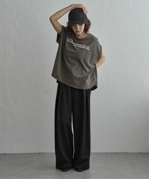 notch.(ノッチ)の「ドルマンロゴTシャツ(Tシャツ/カットソー・レディース・オフホワイト/ダークグレー・M)」の20枚目の写真