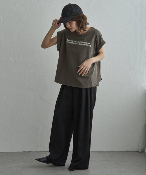 notch.(ノッチ)の「ドルマンロゴTシャツ(Tシャツ/カットソー・レディース・オフホワイト/ダークグレー・M)」の21枚目の写真