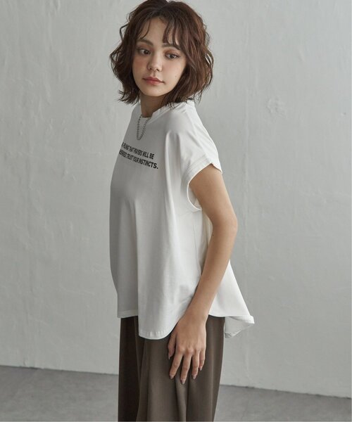 notch.(ノッチ)の「ドルマンロゴTシャツ(Tシャツ/カットソー・レディース・オフホワイト/ダークグレー・M)」の7枚目の写真