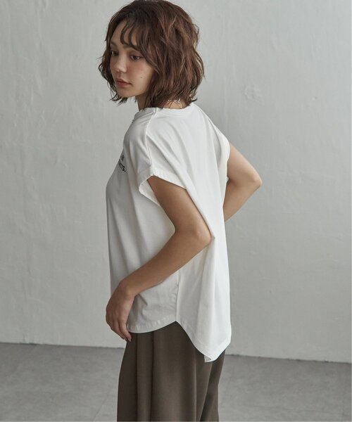 notch.(ノッチ)の「ドルマンロゴTシャツ(Tシャツ/カットソー・レディース・オフホワイト/ダークグレー・M)」の9枚目の写真