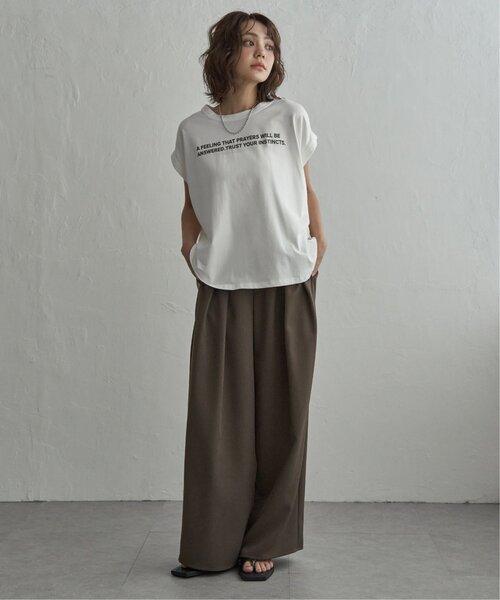 notch.(ノッチ)の「ドルマンロゴTシャツ(Tシャツ/カットソー・レディース・オフホワイト/ダークグレー・M)」の11枚目の写真