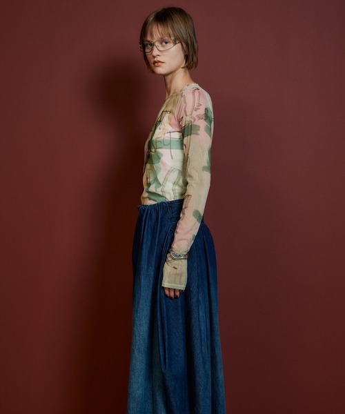 MAISON SPECIAL(メゾンスペシャル)の「Look at Yourself Logo Sheer Top/Look at yourselfロゴシアートップス(Tシャツ/カットソー・レディース・ホワイト/ピンク/ライム・FREE)」の15枚目の写真