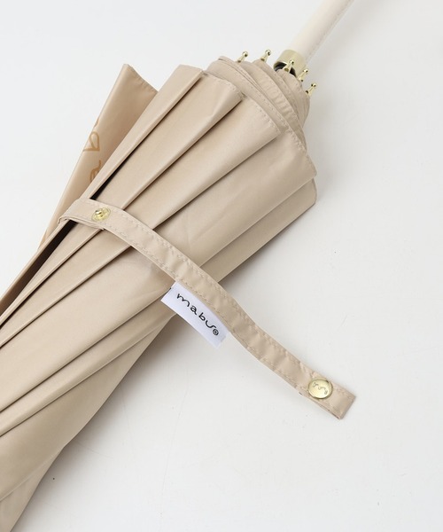 mabu（マブ）の「mabu マブ フラワーショート 親骨50cm 10本骨（長傘・レディース・ネイビー系/グリーン系/ピンク系/ブルー系・FREE）」の5枚目の写真