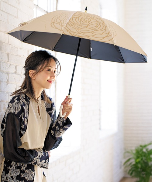 mabu（マブ）の「mabu マブ フラワーショート 親骨50cm 10本骨（長傘・レディース・ネイビー系/グリーン系/ピンク系/ブルー系・FREE）」の10枚目の写真