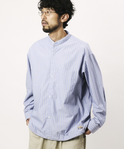 FREAK'S STORE(フリークスストア)の「FREAK'S STORE for BEACH & FES タイプライター スピンドル バンドカラーシャツ(シャツ/ブラウス・メンズ・ベージュ/サックスブルー/ブルー/イエロー/その他9・SMALL/MEDIUM/LARGE)」の13枚目の写真