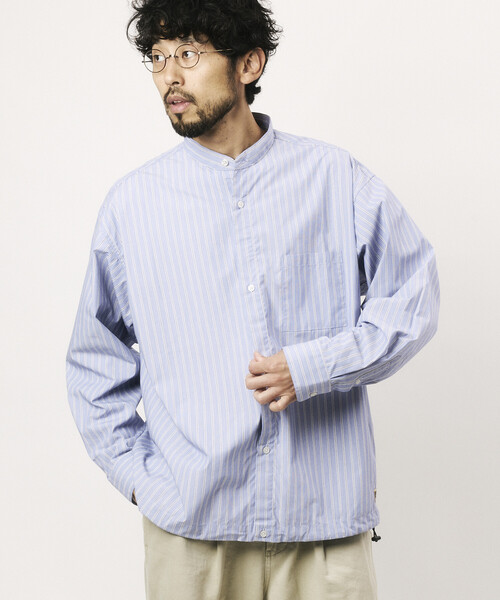 FREAK'S STORE(フリークスストア)の「FREAK'S STORE for BEACH & FES タイプライター スピンドル バンドカラーシャツ(シャツ/ブラウス・メンズ・ベージュ/サックスブルー/ブルー/イエロー/その他9・SMALL/MEDIUM/LARGE)」の16枚目の写真