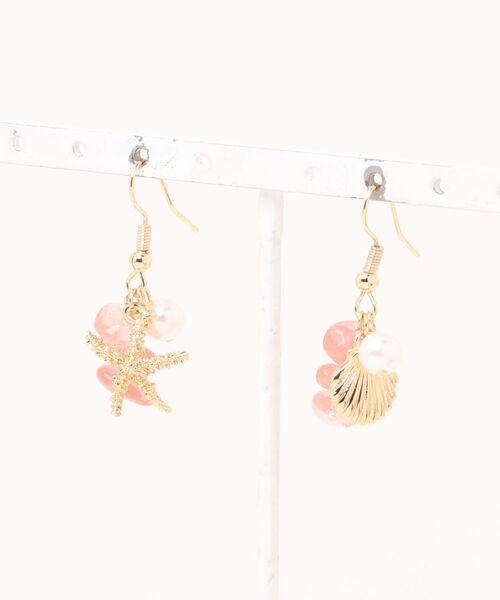 Kahiko(カヒコ)の「【Kahiko】カイシェルピアス(ピアス(両耳用)・レディース・ブルー/ピンク/ホワイト・FREE)」の3枚目の写真