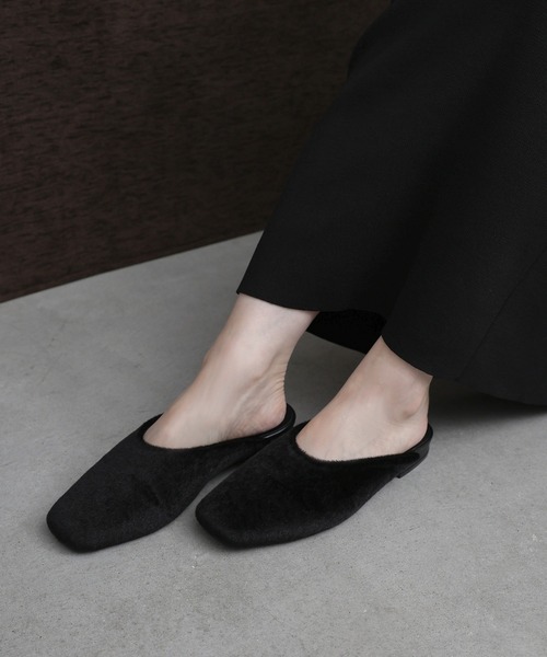 select MOCA Et（セレクトモカエト）の「【Et】Faux Fur Mule Slip-On（スリッポン・レディース・ゼブラ/ベージュ/ブラック・LARGE/MEDIUM/SMALL）」の14枚目の写真