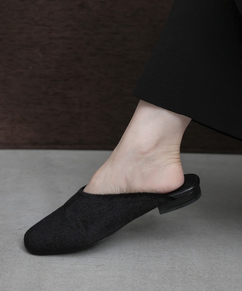 select MOCA Et（セレクトモカエト）の「【Et】Faux Fur Mule Slip-On（スリッポン・レディース・ゼブラ/ベージュ/ブラック・LARGE/MEDIUM/SMALL）」の15枚目の写真