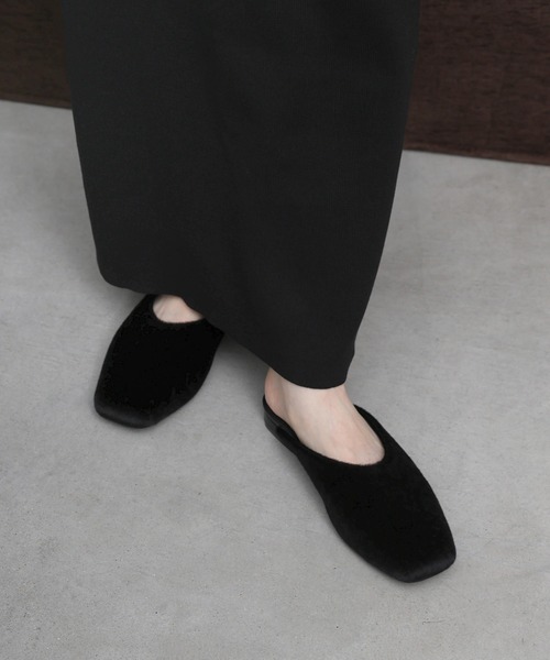 select MOCA Et（セレクトモカエト）の「【Et】Faux Fur Mule Slip-On（スリッポン・レディース・ゼブラ/ベージュ/ブラック・LARGE/MEDIUM/SMALL）」の17枚目の写真
