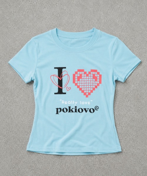SPINNS(スピンズ)の「半袖Tシャツ/I LOVE BIT/ストリート女子(Tシャツ/カットソー・レディース・ブルー・ONESIZE)」の11枚目の写真