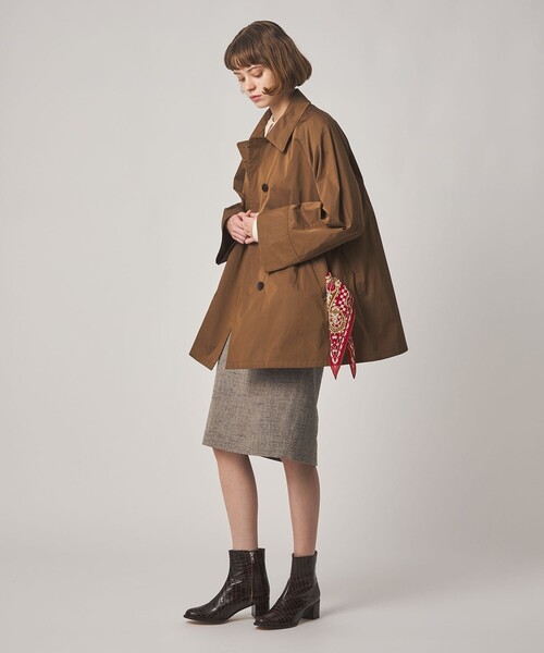 Steven Alan(スティーブンアラン)の「<Steven Alan>ポリエステル コットン テント ショート コート(ステンカラーコート・レディース・ブラック/ブラウン・S/M/L)」の9枚目の写真