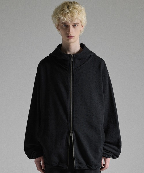 GRANCY(�O�����V�[)�́yGRANCY�zDistressed Stand Neck Zip Hoodie / �_���[�W�X�^���h�l�b�N�W�b�v�p�[�J�[(�p�[�J�[)