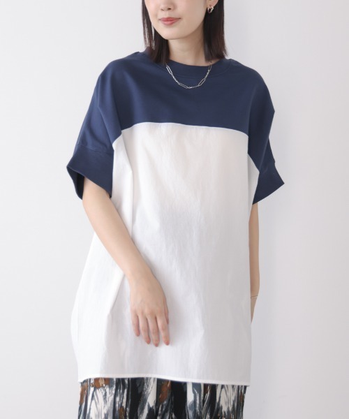 Bou Jeloud(ブージュルード)の「BIGシルエットプルオーバー(Tシャツ/カットソー・レディース・ネイビー/ブラック/カーキ・FREE)」の3枚目の写真