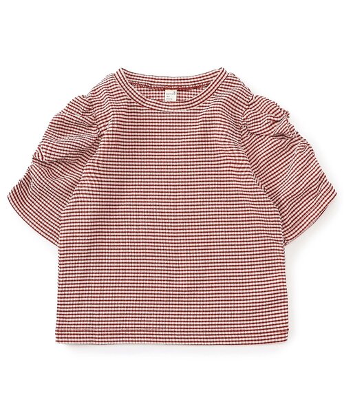 apres les cours(アプレレクール)の「シアーレース半袖Tシャツ(Tシャツ/カットソー・キッズ・その他3/チェック/アイボリー・80/90/100/110/120/130/140)」の4枚目の写真
