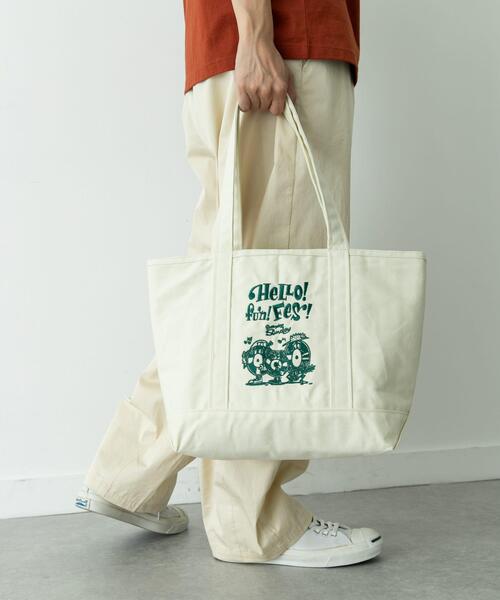 URBAN RESEARCH Sonny Label(アーバンリサーチサニーレーベル)の「HIROCKSHOWコラボ保冷トートバッグ(トートバッグ・メンズ・ホワイト系その他/ホワイト/ネイビー・ONE)」の5枚目の写真