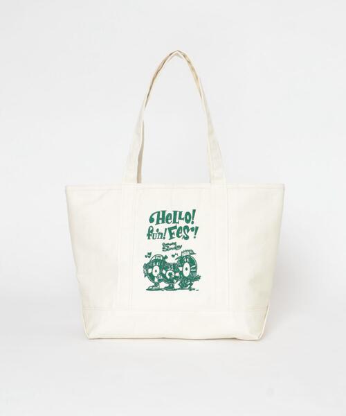 URBAN RESEARCH Sonny Label(アーバンリサーチサニーレーベル)の「HIROCKSHOWコラボ保冷トートバッグ(トートバッグ・メンズ・ホワイト系その他/ホワイト/ネイビー・ONE)」の6枚目の写真