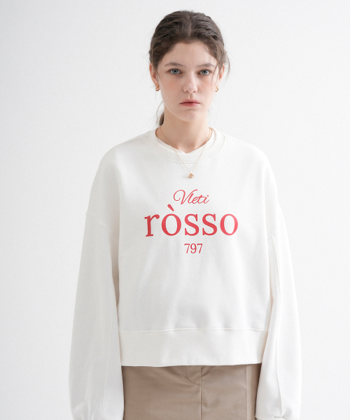 VLETI（ブレッティ）の「Tentadumble Logo Crop Sweatshirt (Ivory)（スウェット・レディース・アイボリー・FREE）」の2枚目の写真