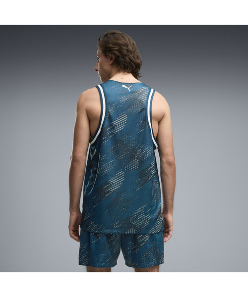 PUMA(プーマ)の「PUMA プーマ メンズ バスケットボール チーム ROAR AOP ノースリーブ ジャージ(Tシャツ/カットソー・メンズ・ダルブルー系・LARGE/SMALL/MEDIUM/X-LARGE/X-SMALL)」の4枚目の写真
