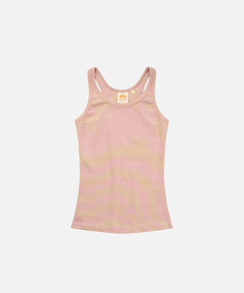 HELLO SUNRISE(ハローサンライズ)の「HS Stripe Sleeveless(W)_VTG Pink(Tシャツ/カットソー・レディース・ピンク・OS)」の1枚目の写真