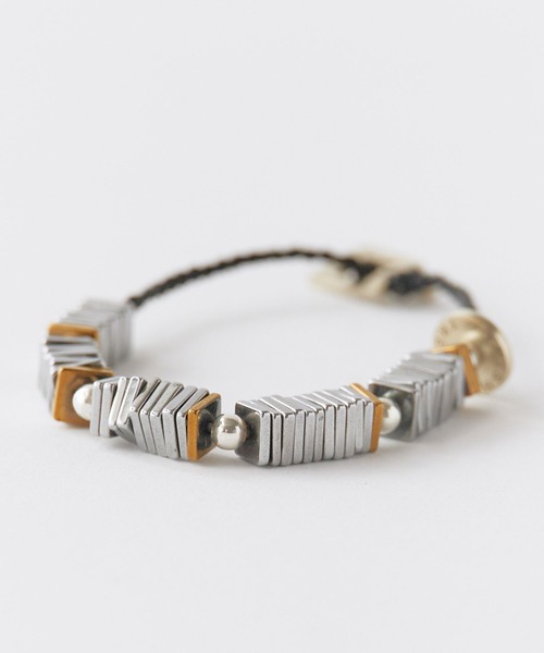 Akashic Tree(アカシックツリー)の「Akashic Tree/アカシックツリー BRACELET ハンドメイド スクエア ブレスレット メンズ レディース アクセサリー 2026年秋冬 秋服(ブレスレット・メンズ・ブラウン/シルバー/ゴールド・FREE)」の16枚目の写真