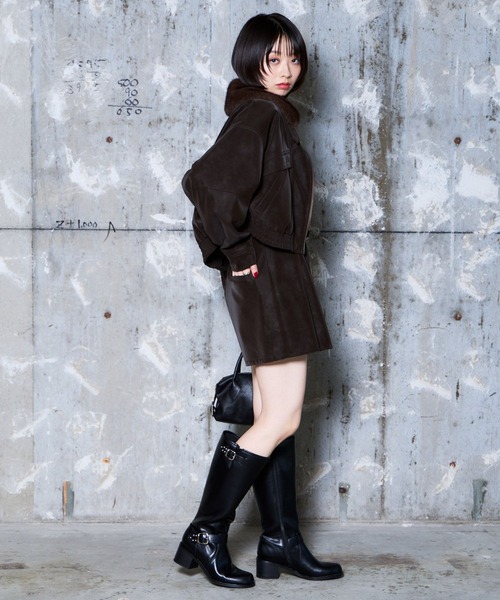 PAGEBOY(ページボーイ)の「メルトレザーショートパンツ【セットアップ対応】(その他パンツ・レディース・ダークブラウン/ブラック・FREE)」の18枚目の写真