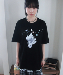 ステアリシシェル ソラ オーバーサイズ 半袖 Tシャツ_ブラック