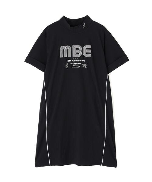 MASTER BUNNY EDITION（マスターバニーエディション）の「サッカーストライプ半袖モックネックワンピース（ワンピース・レディース・ブラック/ホワイト/グリーン・MEDIUM/LARGE）」の7枚目の写真